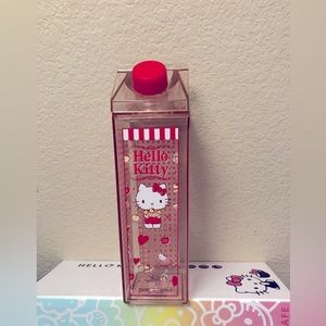 Hello Kitty Gingham Milk Carton Water Bottle